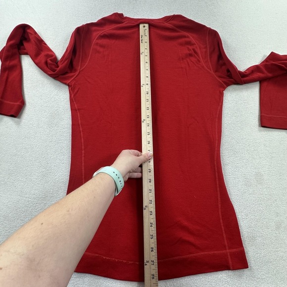 Smartwool Base Layer Shirt Mens Medium Red Merino Wool Long Sleeve Outdoors - Picture 11 of 13